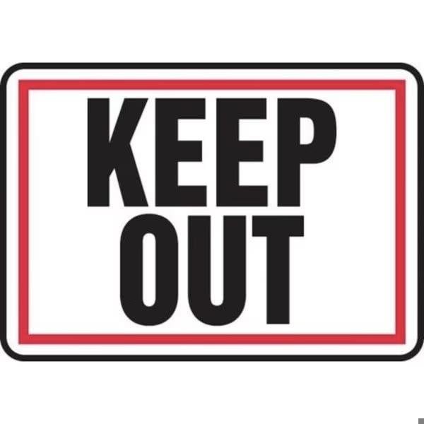 Accuform SAFETY SIGN KEEP OUT RED BORDER MADM974VS MADM974VS - main